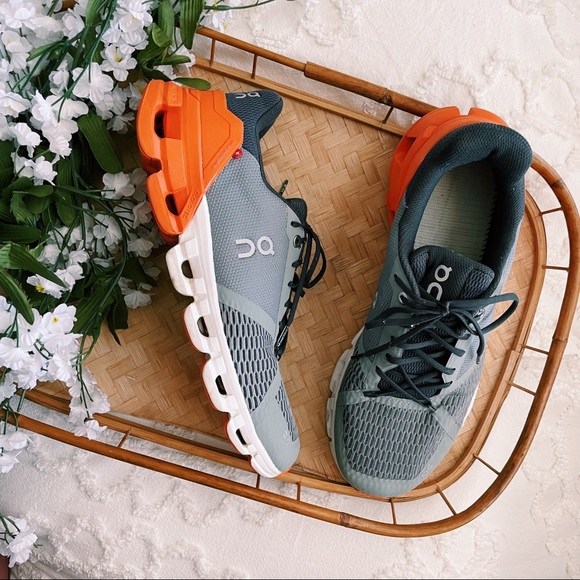 On Running Other - Mens On Cloud On Running Grey Orange Tennis Shoes sz 10